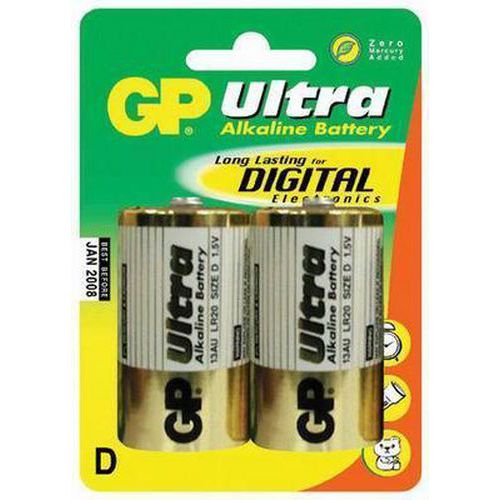 Batéria GP Ultra Alkaline LR20 (D, veľké mono)