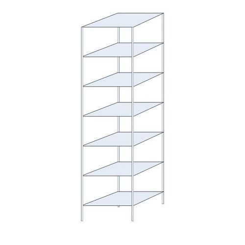 Bezskrutkové kovové regály Ogmios