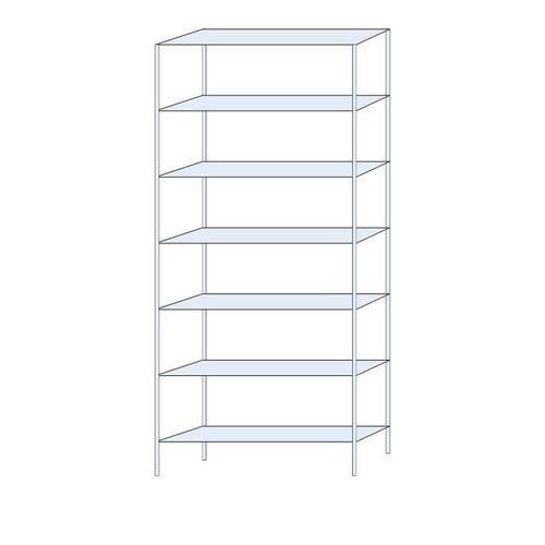 Bezskrutkové kovové regály Ogmios