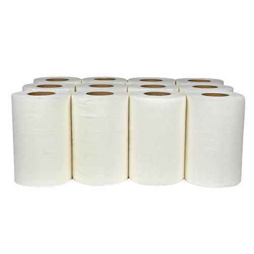 Papierové uteráky Midi Cel 2-vrstvové, 50 m, biele, 12 ks