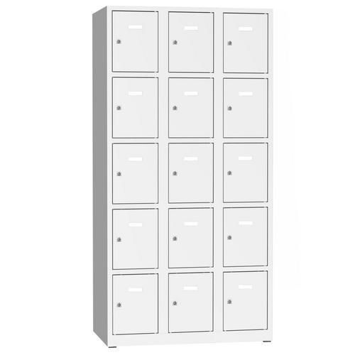 Zvárané šatníky Philip, 15 boxov, cylindrický zámok