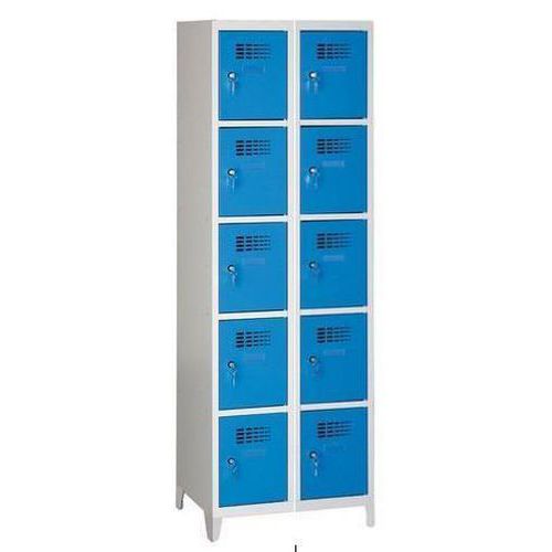 Zvárané šatníky Eric odľahčené, 10 boxov, cylindrický zámok Zvárané šatníky Eric odľahčené, 10 boxov, cylindrický zámok