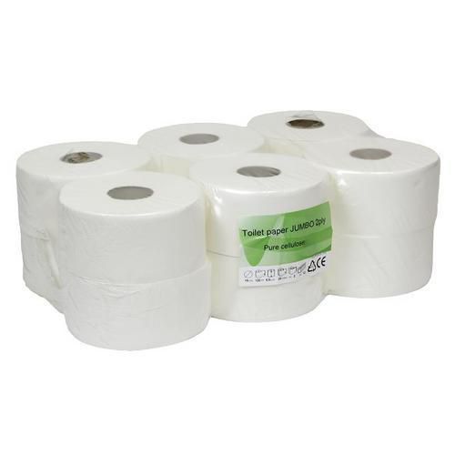 Toaletný papier Thin 2-vrstvový, 19 cm, 120 m, biely, 12 kotúčov