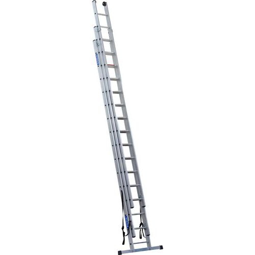 Výsuvný hliníkový rebrík PROFI, 3 x 15 priečok
