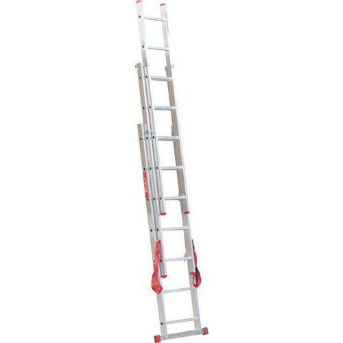 Výsuvný hliníkový rebrík HOBBY, 3 x 7 priečok