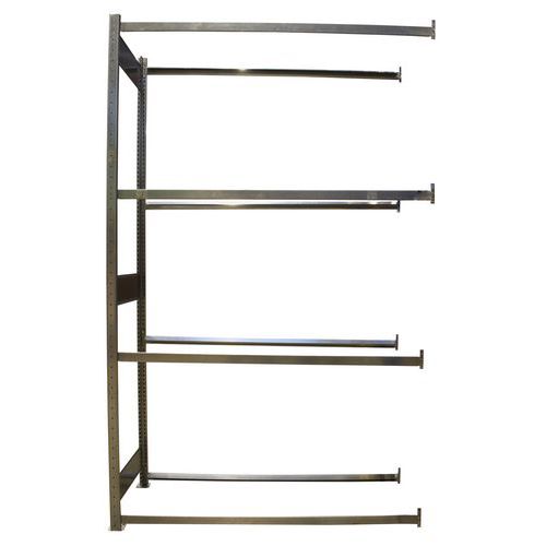 Regály na pneumatiky, prístavbové, 250 x 100 – 150 x 40 cm, 4 poschodia