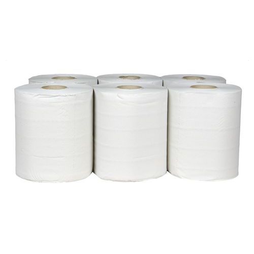 Papierové uteráky Maxi Rec 2-vrstvové, 120 m, biele, 6 ks
