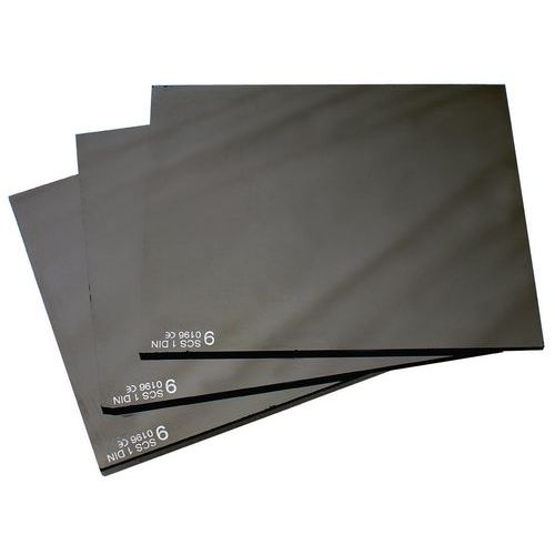 Tmavé sklá do zváračskej kukly, 90 x 110 mm