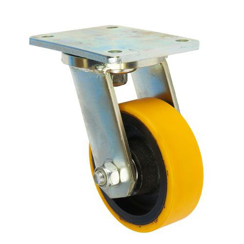 Polyuretánové transportné kolesá s prírubou, priemer 125 - 200 mm, otočné, valivé ložiská