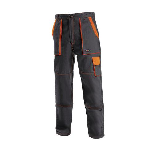 Pánske montérkové nohavice CXS, čierne/oranžové