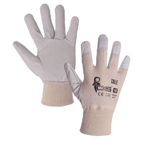 Kožené rukavice CXS, biele