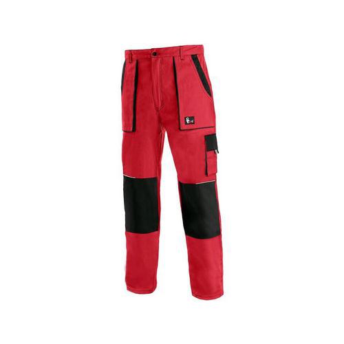 Pánske montérkové nohavice CXS, červené/čierne