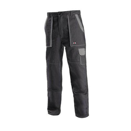 Pánske montérkové nohavice CXS, čierne/sivé