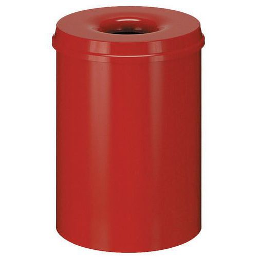 Kovové samozhášacie odpadkové koše Hole, objem 30 l