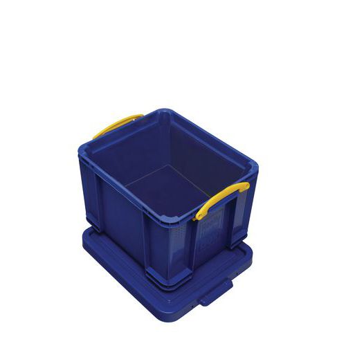 Plastové úložné boxy s vekom na klipsu, modré