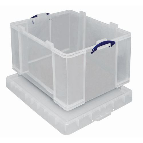 Plastové skladovacie boxy s vekom na klip, priehľadné