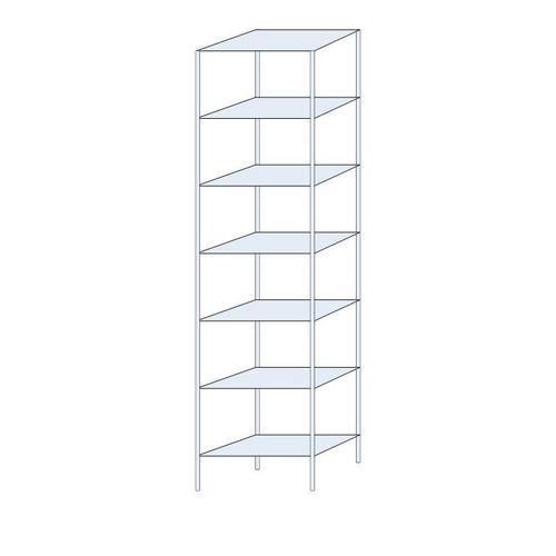 Bezskrutkové kovové regály Ogmios