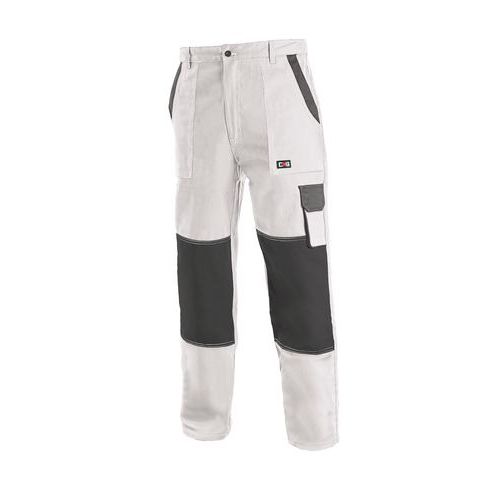 Pánske montérkové nohavice CXS, biele/sivé