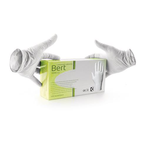 Jednorazové latexové rukavice CXS, biele