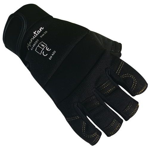 Polyesterové rukavice Manutan Expert, čierne