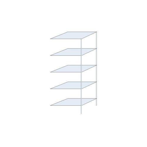 Bezskrutkové kovové regály Ogmios