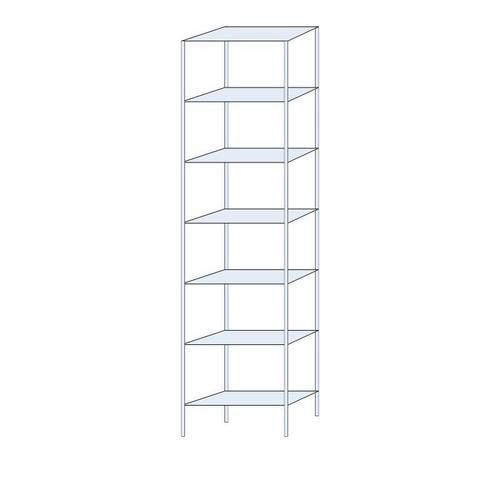 Bezskrutkové kovové regály Ogmios