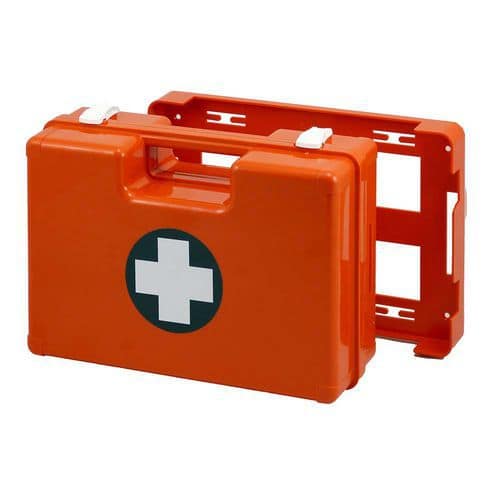 Plastový kufor prvej pomoci so stenovým držiakom, 25 x 33,5 x 12,3 cm