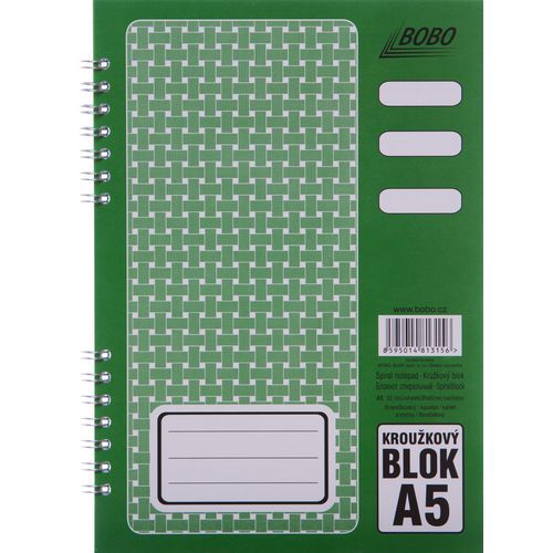 Blok s kovovou bočnou špirálou