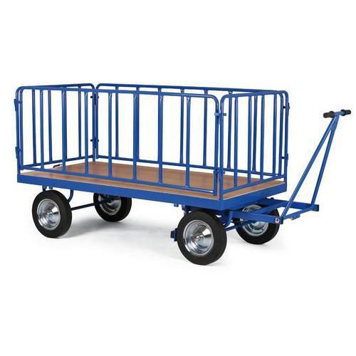 Ručný plošinový vozík so štyrmi stenami s mrežovanou výplňou, do 1 500 kg
