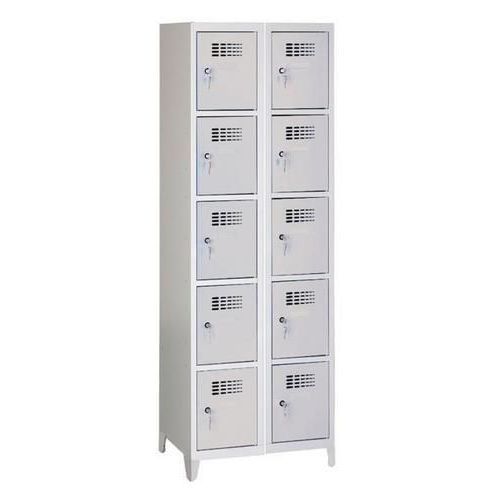 Zvárané šatníky Eric odľahčené, 10 boxov, cylindrický zámok Zvárané šatníky Eric odľahčené, 10 boxov, cylindrický zámok