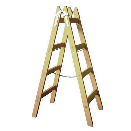 Drevený dvojitý rebrík, 2 x 4 priečky