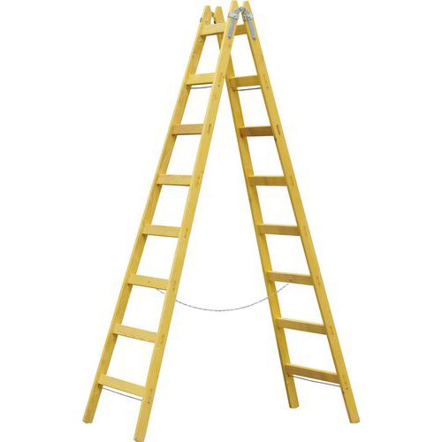 Drevený dvojitý rebrík, 2 x 10 priečok
