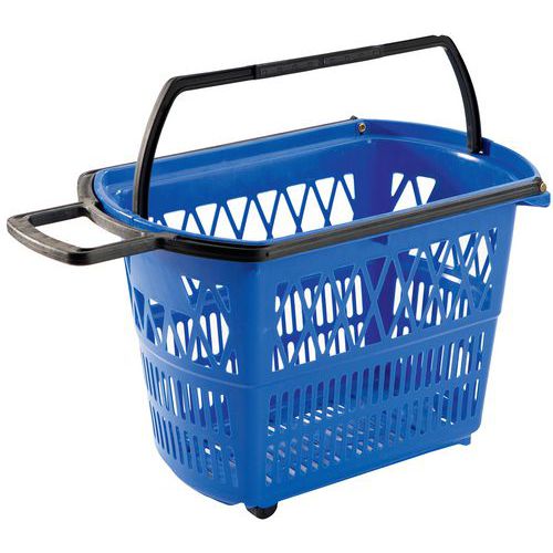 Plastové nákupné košíky s kolieskami