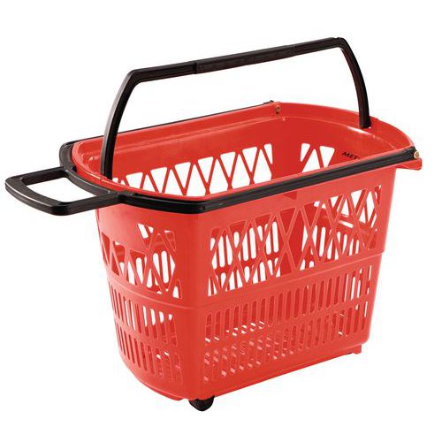 Plastové nákupné košíky s kolieskami