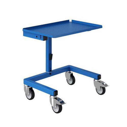 Transportný zdvíhací stojan Sofame SRI2 s nastaviteľným náklonom stola, do 150 kg, výška 63 – 88 cm