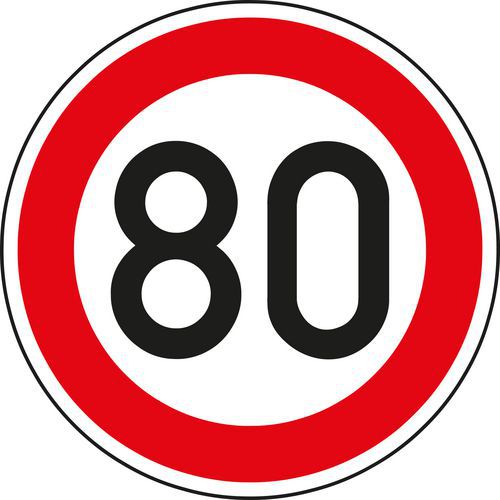 Dopravná značka Najvyššia povolená rýchlosť (B20a)