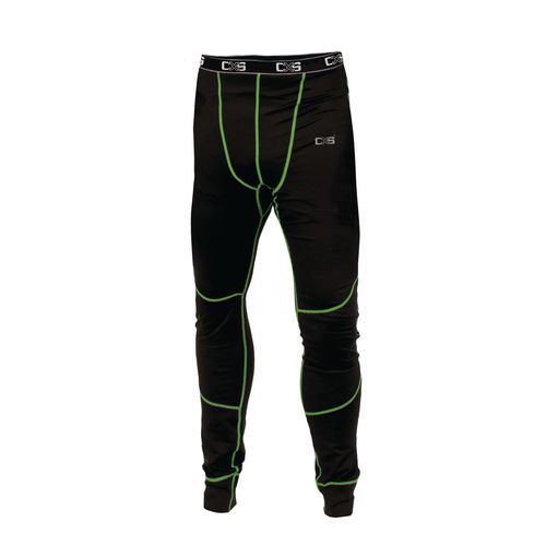 Pánske termo nohavice CXS, čierne/zelené