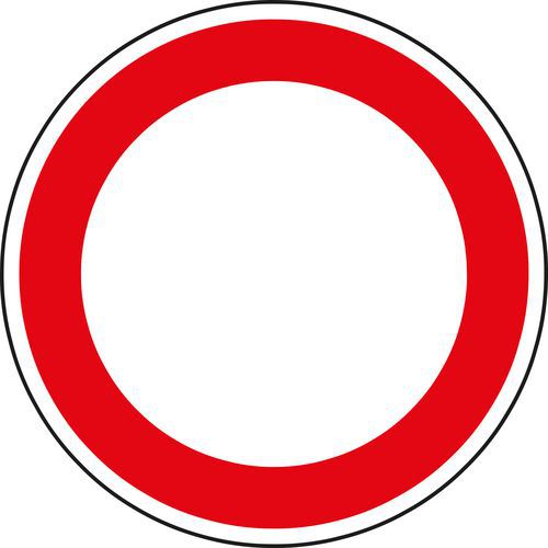 Dopravná značka Zákaz vjazdu všetkých vozidiel (v oboch smeroch) (B1)