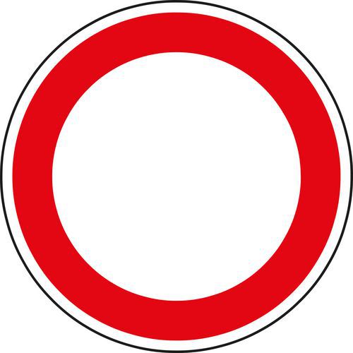 Dopravná značka Zákaz vjazdu všetkých vozidiel (v oboch smeroch) (B1)