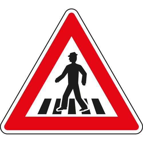 Dopravná značka Pozor, priechod pre chodcov (A11)