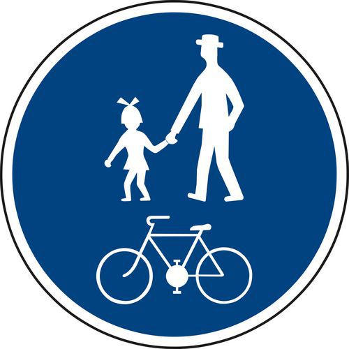 Dopravná značka Chodník pre chodcov a cyklistov (C9a)