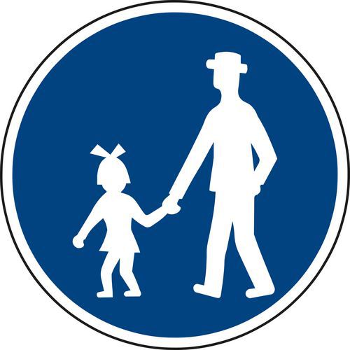 Dopravná značka Chodník pre chodcov (C7a)