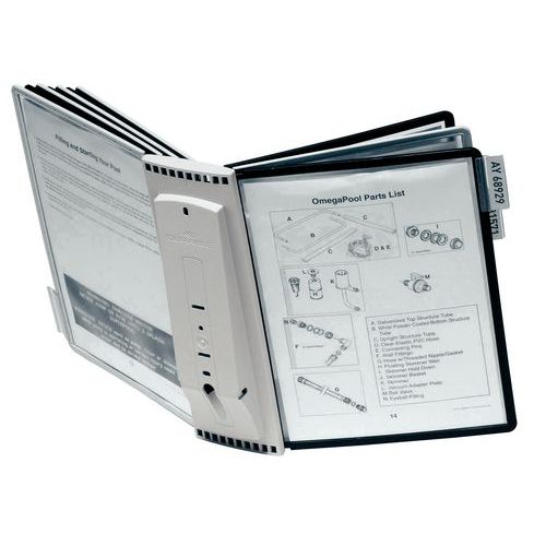 Nástenné držiaky na dokumenty Sherpa, čierne vrecká - Durable