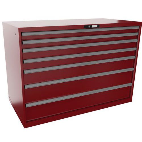 Dielenské zásuvkové skrine Lista, 1431x725x1000 mm, 5, 7 alebo 8 zásuviek