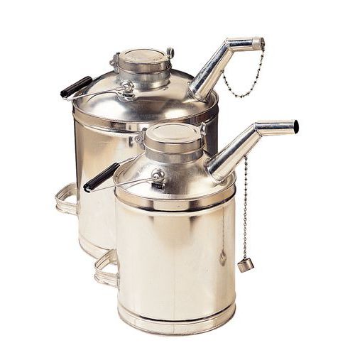 Odmerky z bieleho plechu so zahnutým výtokovým kohútikom - Pressol