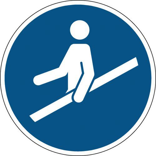 Okrúhle povinné značky – Použite zábradlie – pevné Okrúhle povinné značky – Použite zábradlie – pevné