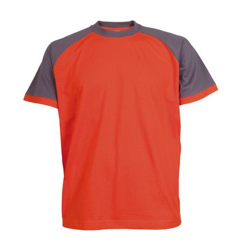 Tričko s krátkym rukávom OLIVER, oranžovo-šedé