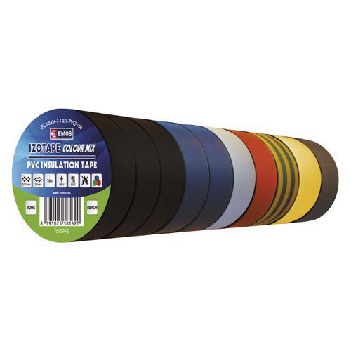 Elektroizolačné PVC pásky Emos, šírka 15 mm, 10 ks