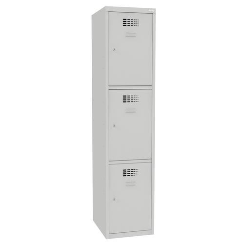 Zvárané šatníky Joe, 3 boxy, cylindrický zámok