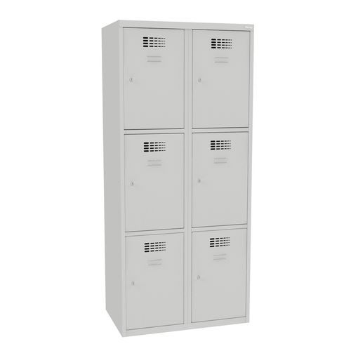 Zvárané šatníky Jared, 6 boxov, cylindrický zámok